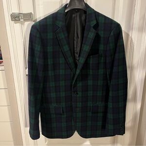 J. Crew Thompson Black Watch Flannel Sport Coat Blazer